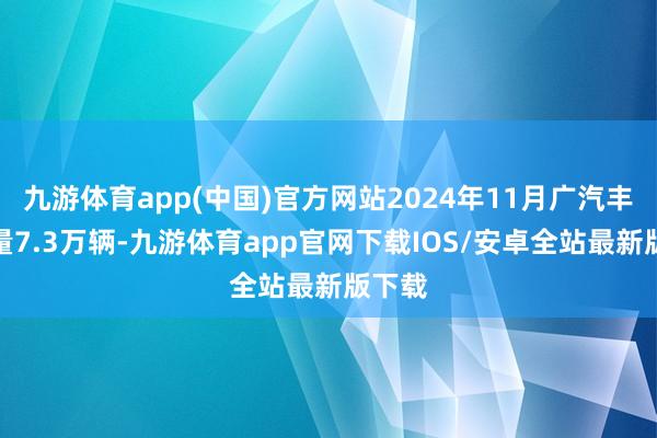 九游体育app(中国)官方网站2024年11月广汽丰田销量7.3万辆-九游体育app官网下载IOS/安卓全站最新版下载
