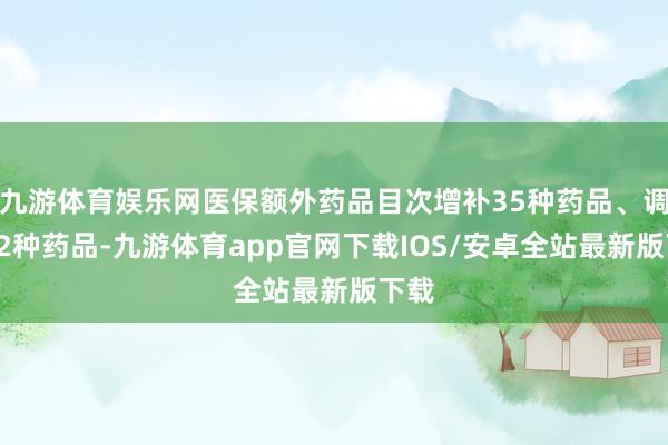 九游体育娱乐网医保额外药品目次增补35种药品、调出62种药品-九游体育app官网下载IOS/安卓全站最新版下载
