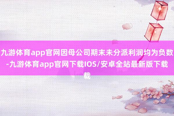 九游体育app官网因母公司期末未分派利润均为负数-九游体育app官网下载IOS/安卓全站最新版下载
