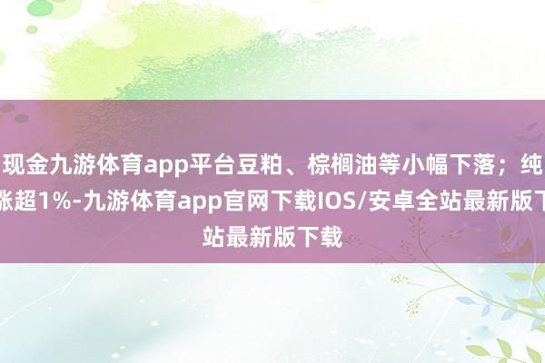 现金九游体育app平台豆粕、棕榈油等小幅下落；纯碱涨超1%-九游体育app官网下载IOS/安卓全站最新版下载