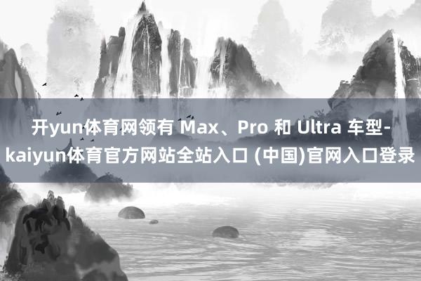 开yun体育网领有 Max、Pro 和 Ultra 车型-kaiyun体育官方网