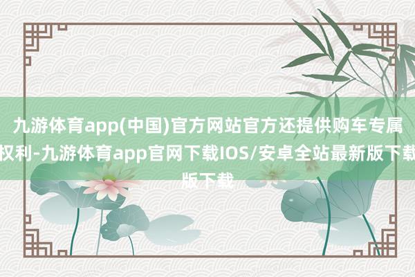 九游体育app(中国)官方网站官方还提供购车专属权利-九游体育app官网下载IOS/安卓全站最新版下载