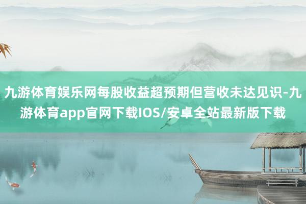 九游体育娱乐网每股收益超预期但营收未达见识-九游体育app官网下载IOS/安卓全站最新版下载