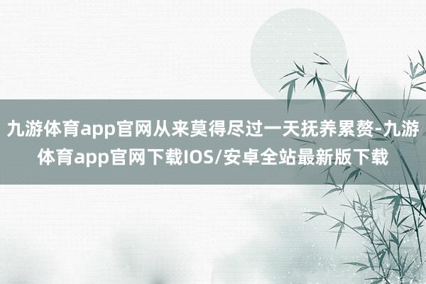 九游体育app官网从来莫得尽过一天抚养累赘-九游体育app官网下载IOS/安卓全站最新版下载